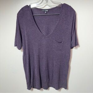 Aritzia Wilfred Free Vneck Shirt Violet Women Size XS